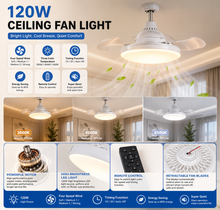 Load image into Gallery viewer, REJTETT VENTILÁTORRAL ELLÁTOTT LÁMPA  FAN-120W
