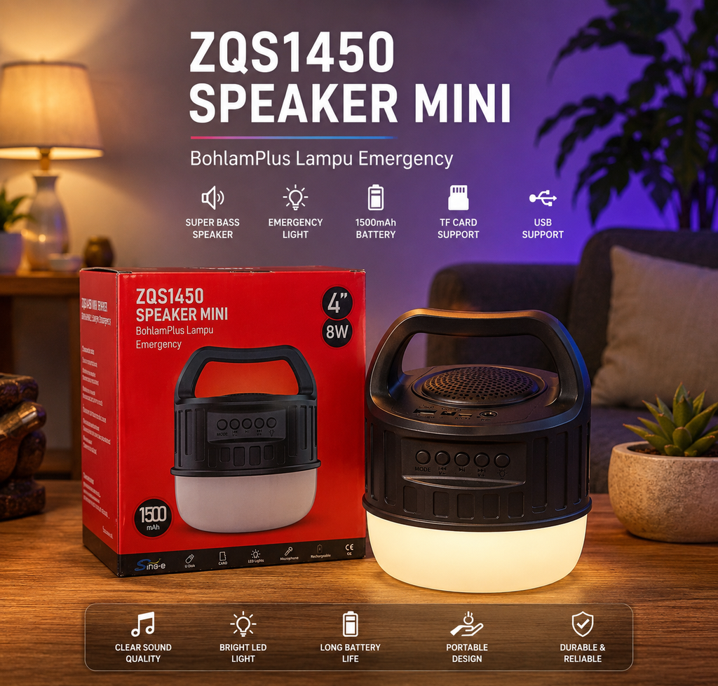 MINI HANGSZÓRÓ BOHLAMPLUS VÉSZLÁMPA  ZQS 1450