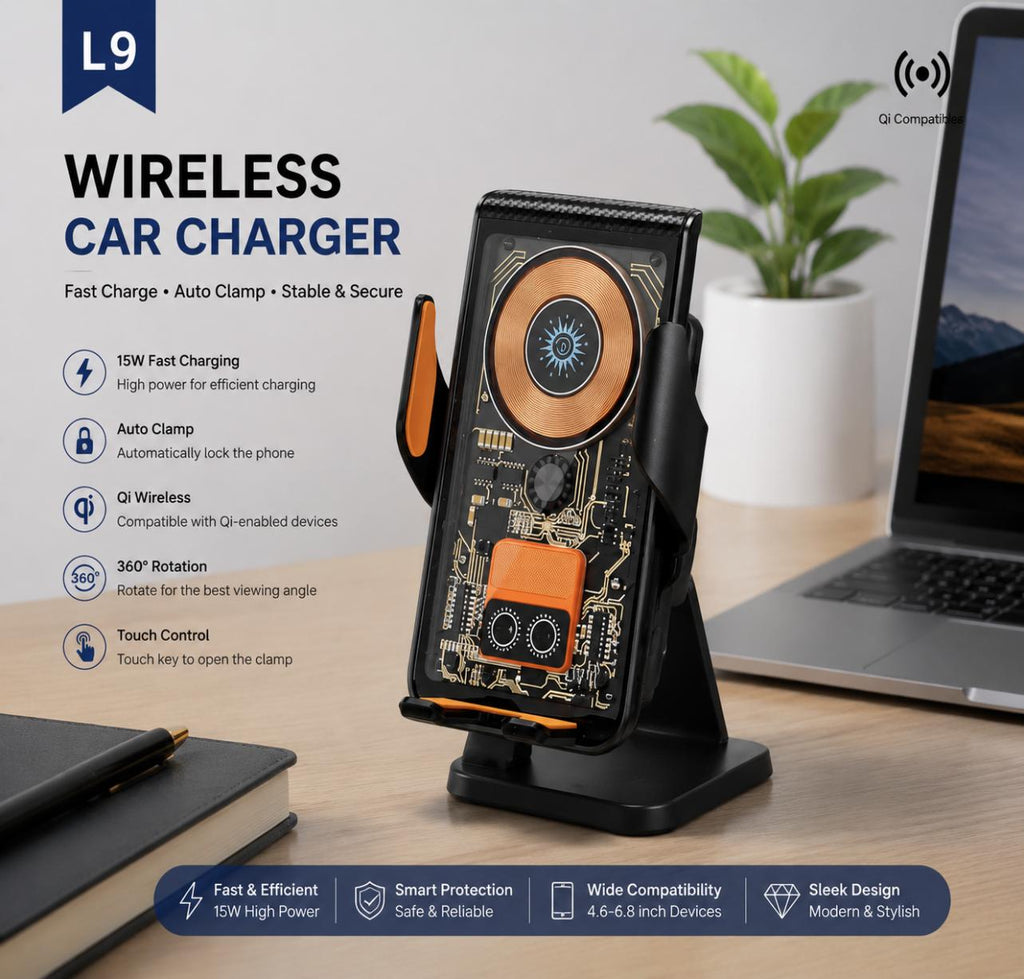 WIRELESS INDUCTION CAR HOLDER L9