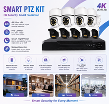 Load image into Gallery viewer, INTELLIGENS PTZ KÉSZLET   VIDEÓMEGFIGYELŐ BIZTONSÁGI RENDSZER  TM-208