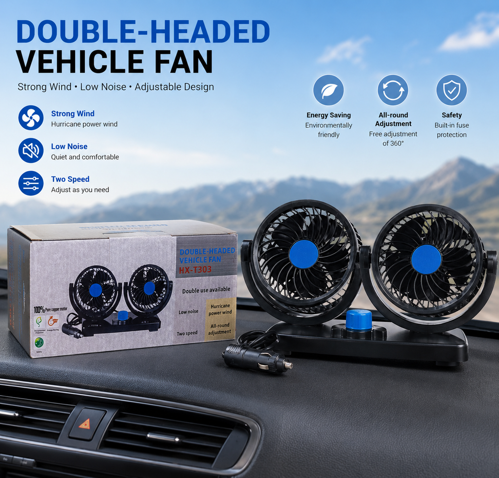 KÉTFEJŰ JÁRMŰVES VENTILÁTOR  HX-T303