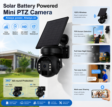 Kép betöltése a Galéria nézőbe, Napelemes mini PTZ kamera  WIFI-515C-3M