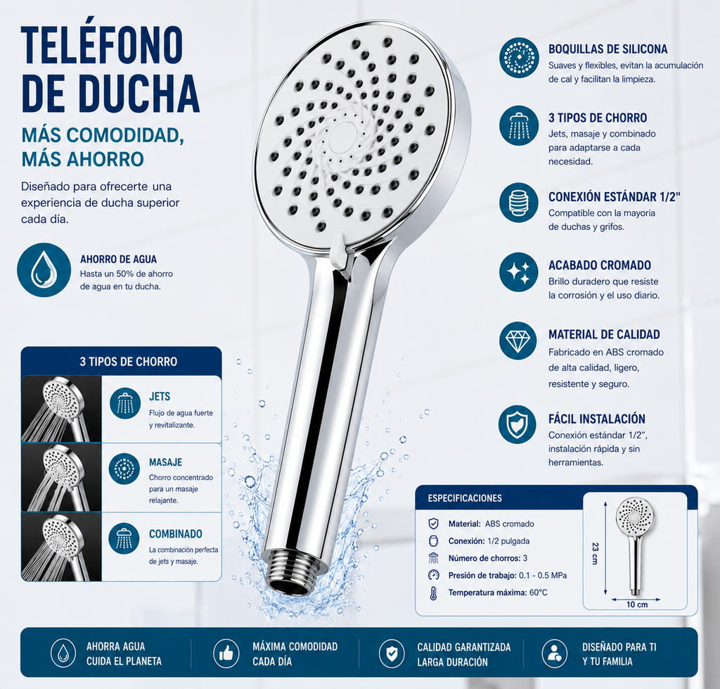 3 FUNKCIÓVAL ZUHANYFEJ  CDZ96334