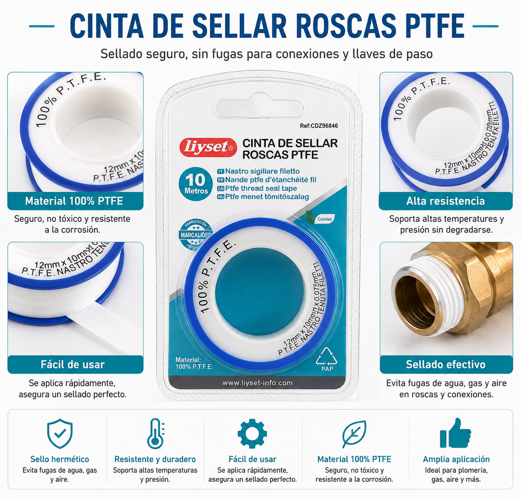 PTFE menettömítő szalag  10 M  CDZ96846