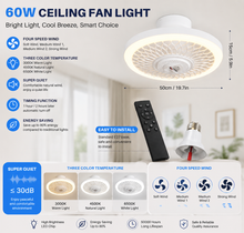 Kép betöltése a Galéria nézőbe, VENTILÁTOR VILÁGÍTÁS 60W-E27