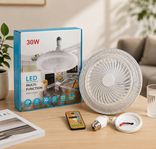 LED-ES TÖBBCÉLÚ VENTILÁTOR VILÁGÍTÁS W30W